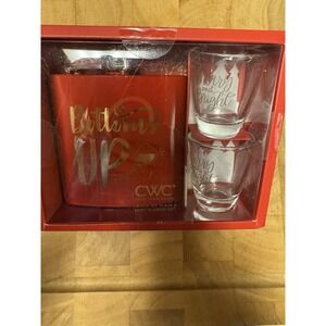 CWC 3 Piece Hip Flask And Shot Glasses Set‎ New In Box